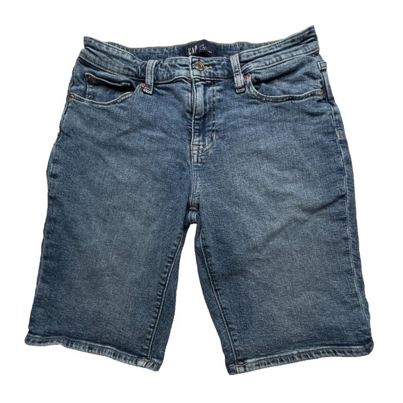 GAP Pants - GAP Denim Bermuda Shorts Womens 6/28 Medium Wash 9 Inch Inseam Casual Summer
